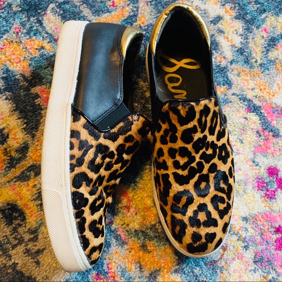 Sam Edelman Leopard Miles Slip on Shoes - Picture 3 of 5